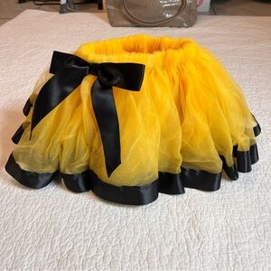 yellow black ribbon tutu skirt. Baby girl birthday 🐝 skirt  dress. Toddler